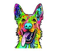 Enjoy It Dean Russo German Shepherd Car Stickers 2-Pack, Outdoor Rated Vinyl Sticker Decals for Windows, Bumpers, Laptops or Crafts