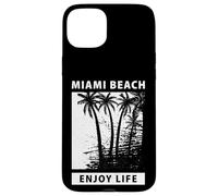 Enjoy Life, Abstract Cool Miami Beach Outfit, Miami Florida Case for iPhone 15 Plus