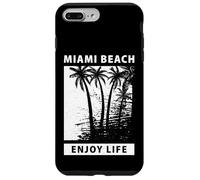 Enjoy Life, Abstract Cool Miami Beach Outfit, Miami Florida Case for iPhone 7 Plus/8 Plus
