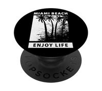 Enjoy Life, Abstract Cool Miami Beach Outfit, Miami Florida PopSockets Adhesive PopGrip