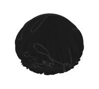 Enjoy Life Handwritten Black Text Shower Caps Women Men Reusable Waterproof Non-Slip Quick-Dry Hair Large Cap Long Short Hair