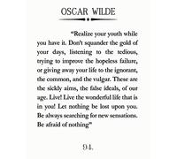 Enjoy Life Quote by Oscar Wilde Quote Be Happy Poster (16.5 x 23.4 (A2), White)
