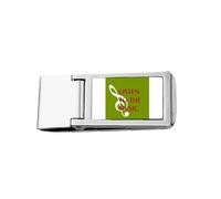 Enjoy Like Music High Notes Slim Money Clip Stainless Holder Pocket Wallet
