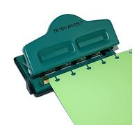Enjoy Myself Mushroom Discbound Hole Punch for All Paper Sizes, Happy Planner Paper Puncher for Disc Bound Planner (Black Green)