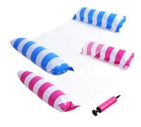 Enjoy Pool Time with 2 Pack Inflatable Pool Floats- Water Hammock & Lounge Chair, Air Mattress & Pool Party Toys for Adults with Manual Pump (Blue&Pink)