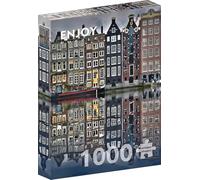ENJOY Puzzle Picturesque Landscape of Amsterdam Houses - 1000 Pieces Jigsaw Puzzle for Adults - Matte Finish, Soft Touch, Easy to Assemble, Tight Fit, Vivid Colors, Missing Pieces Service