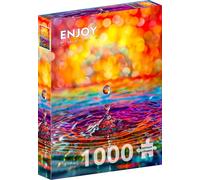 ENJOY Puzzle Splash Drop in Rainbow Water with Gradient Bokeh - 1000 Pieces Jigsaw Puzzle for Adults - Matte Finish, Soft Touch, Easy to Assemble, Tight Fit, Vivid Colors, Missing Pieces Service