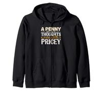 Enjoy sharing your thoughts with some clever humor Zip Hoodie