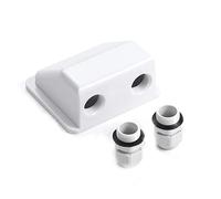 enjoy solar ABS 2-Way Cable Grommet Solar Module Holding Spoiler in White, Ideal for Motorhomes Caraven Boats