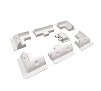 enjoy solar ABS Mounting Set Solar Panel Bracket 7 Pieces in White with Roof Guide, Ideal for Motorhomes, Caravens, Boats