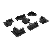 enjoy solar Solar Module Bracket, Spoiler Holder Roof Guide in Black/White, Ideal for Motorhomes Caravans Boats (ABS Mounting Set (Black))