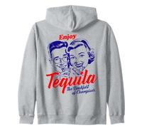 Enjoy Tequila Breakfast of Champions Retro Zip Hoodie