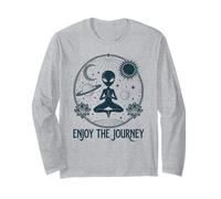 Enjoy the Journey Yoga Celestial Alien Meditation Vibes Long Sleeve T-Shirt