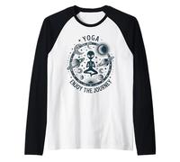 Enjoy the Journey Yoga Celestial Alien Meditation Vibes Raglan Baseball Tee