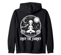 Enjoy the Journey Yoga Celestial Alien Meditation Vibes Zip Hoodie