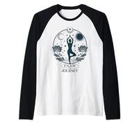 Enjoy the Journey Yoga Celestial Meditation Peace Vibes Raglan Baseball Tee