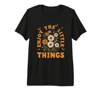 Enjoy the Little Things Daisy Butterfly Inspiring Message Premium T-Shirt