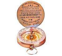 Enjoy the Ride Compass for Daughter from Dad Vintage Outdoor Adventure Ride Navigation Compass Personalised Antique Compass Gift for Daughter Birthday Graduation Dad To Daughter