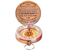 Enjoy the Ride Compass Vintage Outdoor Adventure Navigation Personalised Dad To Daughter