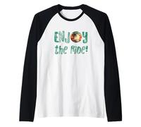 Enjoy The Ride Vacation, Beach, Positive Energy Vibes, Happy Raglan Baseball Tee
