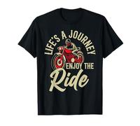 Enjoy the Ride, Vintage Biker Motorcycle Journey Quote Racer T-Shirt