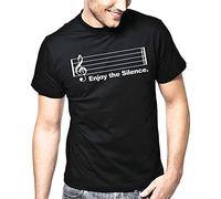 Enjoy The Silence Music Music Party Awards Gift Fun Comedy Fun T-Shirt Black(XX-Large)