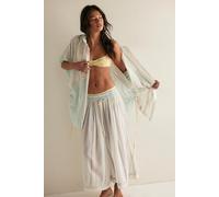 Enjoy the Stripe Lounge Shirt Top by Intimately at Free People in Bright Blue Combo, Size: Medium - female