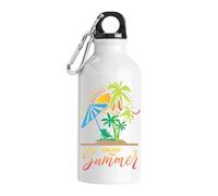 Enjoy The Summer Beach Resort Sunset Graphic Tourist Water Bottle White