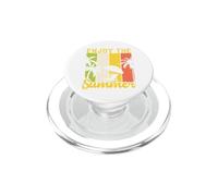Enjoy The Summer Retro Stripes Palm Trees Beach Parasol Art PopSockets PopGrip for MagSafe