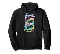 Enjoy The Surf Ocean City Beach Maryland Retro Style Surfing Pullover Hoodie
