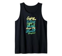 Enjoy The Surf Ocean City Beach Maryland Retro Style Surfing Tank Top