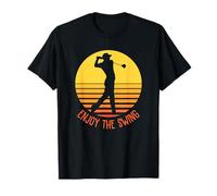 Enjoy The Swing Golf Design Sunset T-Shirt