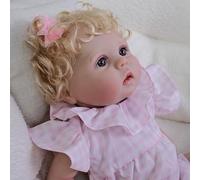 Enjoy with Love New 19Inch Lucy Full Body Collectible Art Doll Soft Silicone Bebe Doll water proof Bath Toy Girl Doll Hand Detailed Painting