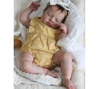 Enjoy with Love New 19inch Soft Body Newborn Baby Loulou Reborn Doll Lifelike Soft Touch Cuddly Baby Multiple Layers Painting 3D Skin