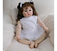 Enjoy with Love New 20inch lifelike Charlottte Reborn Baby Gril newborn doll hand Rooted hair 3D Paint Skin Visible Veins Collectible Art Doll