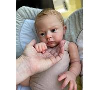 Enjoy with Love New 24inch Reborn Toddler Doll Cameron Doll without outfit premium Make-up Handmade 3D Skin Collectible Art Doll (blue eyes)