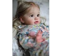 Enjoy with Love New 26inch Already Painted Pippa Finished Doll Reborn Toddler Huge Baby Size Popular Lifelike Soft Touch 3D Skin Art Doll (blue eye)