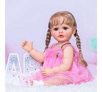 Enjoy with Love New 55CM Already Painted Finished Reborn Toddler Girl Doll Full Body Soft Silicone Vinyl Betty 3D Skin Visible Veins