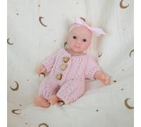 Enjoy with Love New 8 inch Super Soft Solid Platinum silicone Flexible Elastic Mini Handy Baby Gril Bettie Palm Reborn Baby Doll