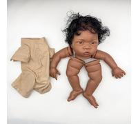 Enjoy with Love New Lifelike 24inch Kit Dark Brown Skin Already Painted Doll Parts Cute Birthday