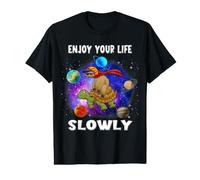 Enjoy Your Life Slowly Turtle Sloth Funny Sloths Turtles Value Graphic T-Shirt