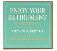 Enjoy Your Retirement Card - You Deserve It, Put Your Feet Up, New Chapter Ahead - Heartfelt Retirement Greeting for Colleague, Friend or Family