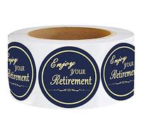 Enjoy Your Retirement Stickers,Retirement Stickers,Essential Workers Appreciation Themed Sticker for Retirement Cards,Envelopes,Package Sealing,2Inches,500Pcs
