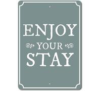 Enjoy Your Stay Sign Guest Room Decor Guest Room Sign Funny Vintage Metal Sign 8x12 inches
