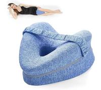 Enjoyaa Knee Pillow for Side Sleepers, Grey Memory Foam Leg Pillow for Hip & Back Pain Relief - Ergonomic Support Cushion for Sciatica, Pregnancy, Joint Pain & Better Spine Alignment (blue)