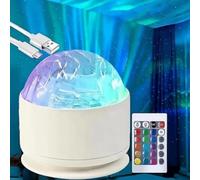 Enjoyaa Northern Light Projector,16 Colors Rechargeable Dimmable Polar Night Lamp Projector with Remote Control Galaxy Projector Northern Light Lamp for Bedroom Ceiling Party Game Baby Rooms