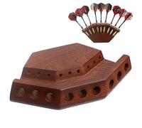 Enjoyard 2-in-1 Dart Holder and Wall Dart Holder Made of Wood, Dart Holder, High-Quality Dart Holder, Presentation Display Darts Rack, Dart Holder Premium Dart Accessories (Walnut Wood, 1 Piece)