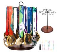 Enjoyard 360 Degree Rotating Medal Holder, Medal Holder for 30+ Medals, Medal Hanger for Football, Running, Swimming, Choice to Display Honours