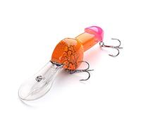 Enjoyard Realistic Crankbait Fishing Lure, Gag Fish Hook Bait, A Beautiful Gag for Anglers, Funny Gift for Fishing Colleagues, 27 g/8.5 cm (Orange, 28 g)