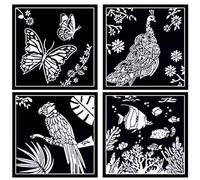 Enjoy Art Velvet Coloring Cards - Craft Activity for Kids, Adults, Seniors, Alzheimer's - Animals - Stress Relieving Coloring Pages for Staying Zen (4 Pack)